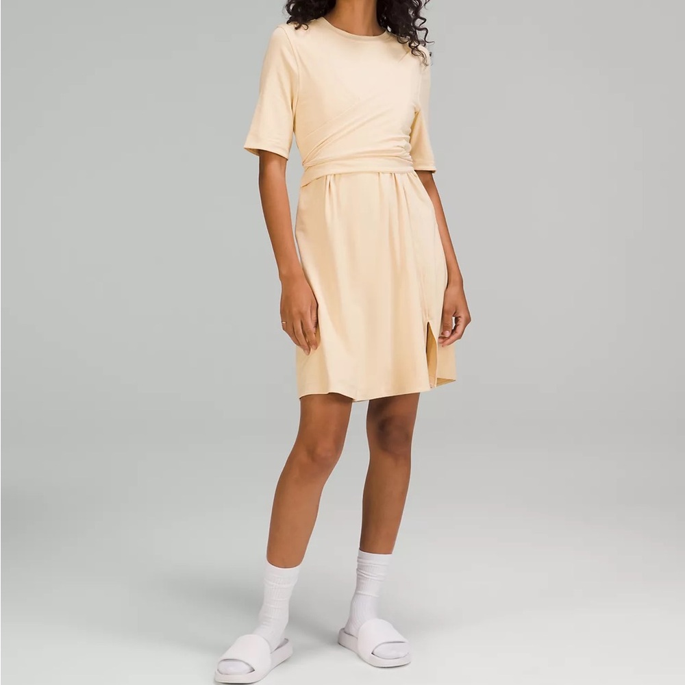 Lululemon Cotton Wrap-Front T-Shirt Dress